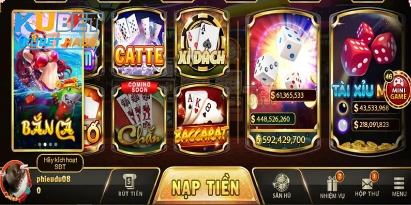 Game bài Kubet thu hút sự chú ý, giữ vững lòng tin của người chơi